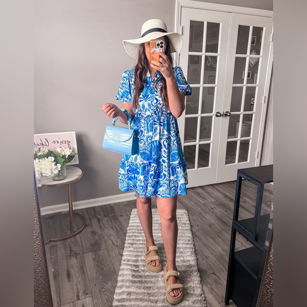 Sky Blue Mini Dress